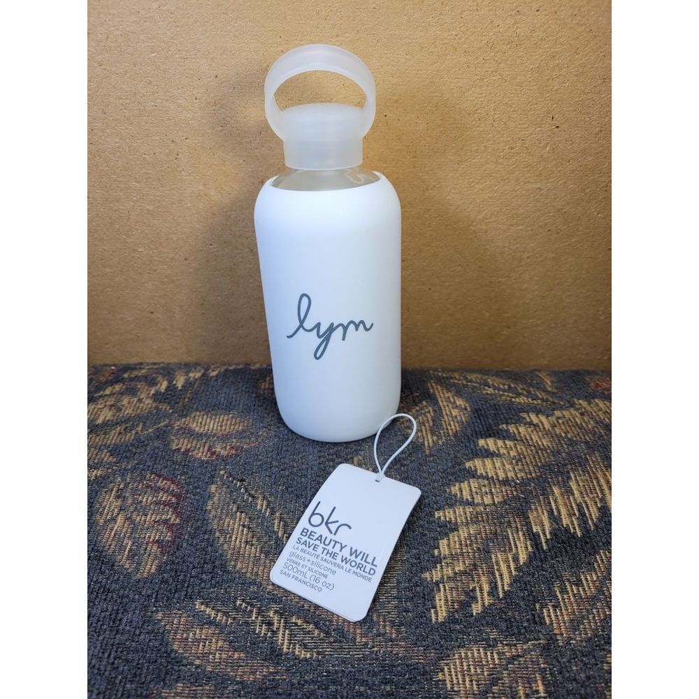 BKR Love Your Melon Winter 16oz. Glass Water Bottle #3 NWT